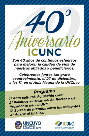 imagen 40º Aniversario de ICUNC